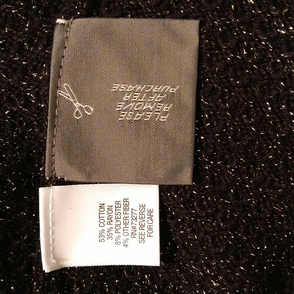 NWT Simply Vera long sparkle black sweater Sz M - Picture 6 of 7